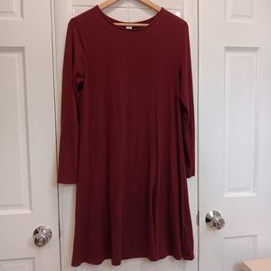 Old Navy, burgandy A line dress. Size Medium.